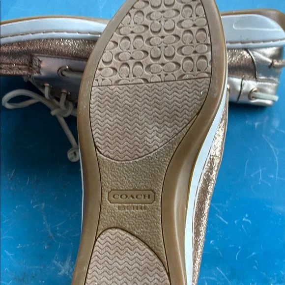 Coach Gold Boat Shoes - Picture 2 of 2